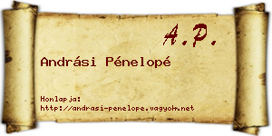 Andrási Pénelopé névjegykártya